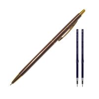 OHTO Pen JAPAN ปากกาลูกลื่น Slim Line NBP-5B5 0.5 (Brown) + ไส้ปากกาลูกลื่น 0.5 (Blue) 2 ชิ้น