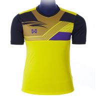 WARRIX SPORT เสื้อฟุตบอลพิมพ์ลาย WA-1524  ( สีเหลือง-ดำ )