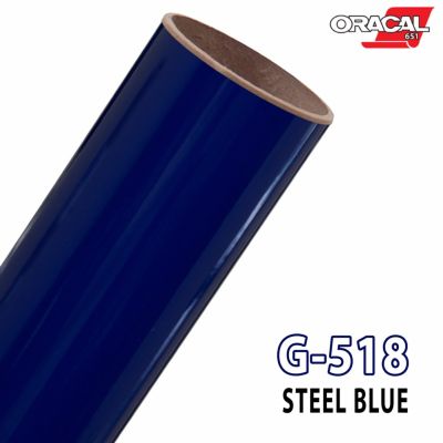 Oracal 651 G518 สติ๊กเกอร์เงาสีน้ำเงินเข้ม ติดรถยนต์ (กดเลือกขนาด)