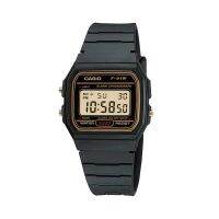 Casio นาฬิกา ข้อมือผู้ชาย สายเรซิ่น สีดำ รุ่น F-91WG-9 (Brown)