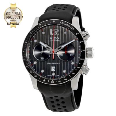 MIDO MULTIFORT&nbsp;Chronograph Automatic Mens Watch M025.627.16.061.00​​​​​​​ - Silver/Brown-Black