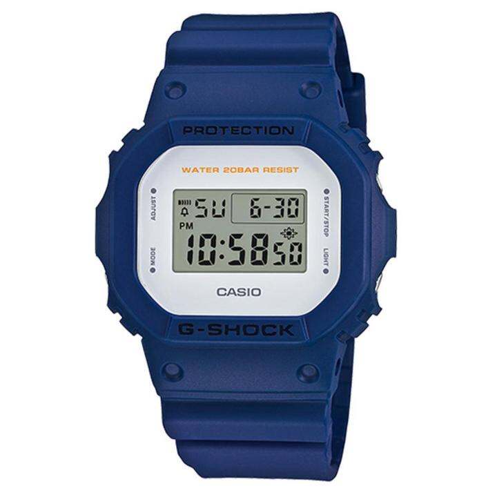 Casio G Shock นาฬิกาข้อมือผู้ชาย สายเรซิ่น รุ่น Dw 5600m 2 สีน้ำเงิน