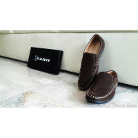 Pbshoe รองเท้าหนังแฟชั่นผู้ชาย PB167 - D.Brown