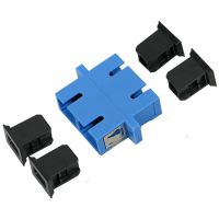 LINK UF-0066SM SC DUPLEX ADAPTER, SM, CERAMIC SLEEVE (Blue Housing)