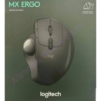 Logitech - MX ERGO Advance Wireless Trackball - Black แทร็คบอลไร้สาย สองระบบ Bluetooth และ Unifying Black (สีดำ) - รับประกัน 1 ปี
