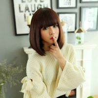 miss fashion Korean wig bobo short hair buckle micro-roll