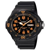 Casio Standard นาฬิกาข้อมือ สีดำ/สีส้ม สายเรซิ่น รุ่น MRW-200H-4BVDF