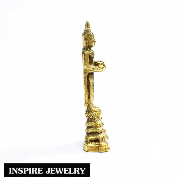 inspire-jewelry-clever-monk-พระประจำวันพุธกลางวัน-ปางอุ้มบาตร-ทองเหลือง-ขนาด-4x1-cm