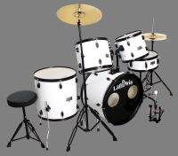 LanDwin กลองชุด 5 ใบ Drum Set 5 pcs 22"x16"x12LS-R/BK GPC 53-17 WT (สีขาว)