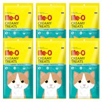 Me-O (Meo) มีโอ ขนมแมวเลีย รสโบนิโตะ 4x15 กรัม (6 แพ็ค) Cat Treat Bonito Flavor 4x15g (Pack of 6)