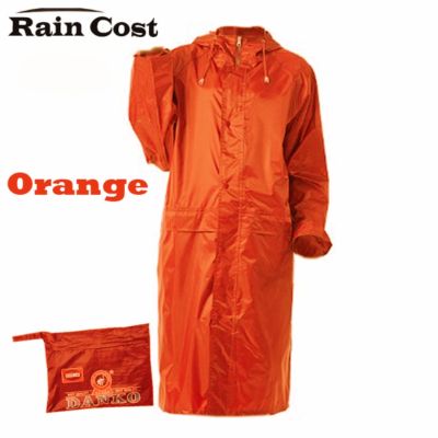 ชุดเสื้อโค้ทกันฝน เสื้อกันฝน มีแถบสะท้อนแสง (เสื้อแบบมีหมวกฮูท+กระเป๋าใส่)