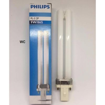 หลอดไฟ ฟิลิปส์ PL-S ขนาด 9W/865 แสงคูลเดย์ไลท์ หลอดแท่งเสียบ แบรนด์ Philips  แบบเสียบ PLS