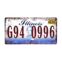 ป้ายทะเบียนอเมริกา Illinois G94-0996, Land of Lincoln (ปั๊มนูน)