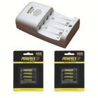 Powerex แท่นชาร์จ รุ่น MH-C204W+ Powerex Precharged 1000 mAh AAA 4 ก้อน 2 แพ็ค