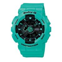 Casio Baby-G นาฬิกาข้อมือผู้หญิง สายเรซิ่น รุ่น BA-111,BA-111-3A - สีเขียวเทอร์คอยซ์