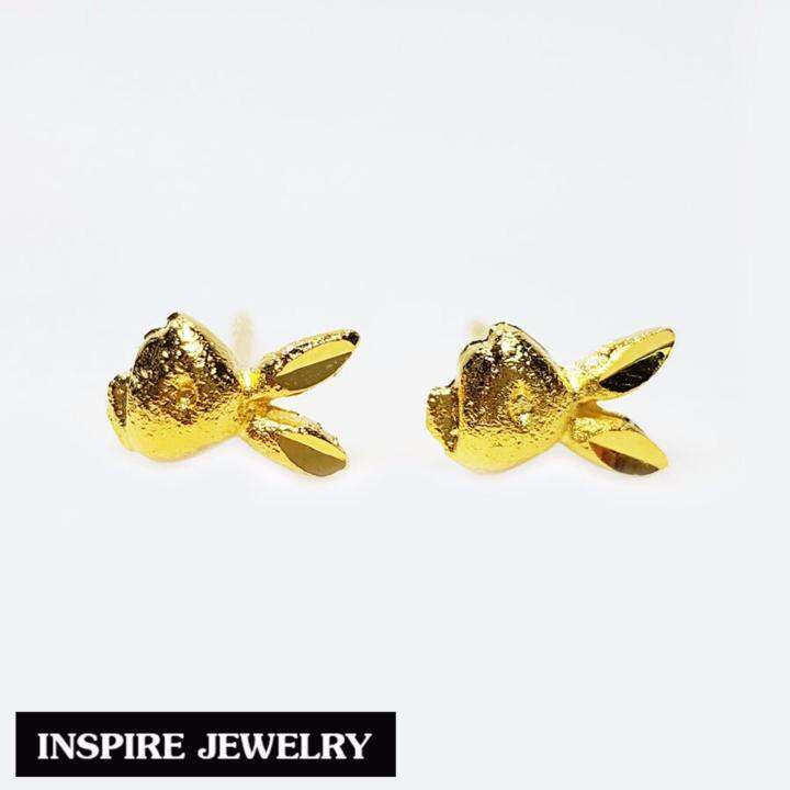 inspire-jewelry-ต่างหูกระต่าย-bunny-หุ้มทองแท้-100-24k