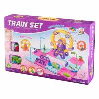 ProudNada Toys ของเล่นเด็กชุดรถไฟพร้อมรางชิงช้า KEYDDIE BLOCKS building blocks rail train toys series NO.533-36A