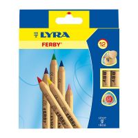 LYRA ดินสอสีไม้ FERBY 12 สี แท่งสั้น (970K12)