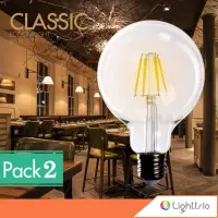 [แพ็ค 2 ชิ้น] Lighttrio หลอดไฟวินเทจ LED Bulb แสง warm white รุ่น LED-LVG125-4W/LTO