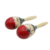 คู่ไม้ขนาดใหญ่ Maracas Rumba Shakers Rattles ค้อนทรายเครื่องดนตรีเพอร์คัสชั่นของเล่นสำหรับเด็กเด็กเกมปาร์ตี้ - INTL