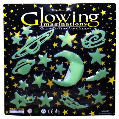 แผ่นติดผนังหรือเพดานเรืองแสงสำหรับเด็ก จักวาลอันกว้างใหญ Glow in the Dark sticker for kids Unlimit Universe