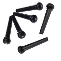 Acoustic Guitar Bridge Pins Set of 6 (Black)