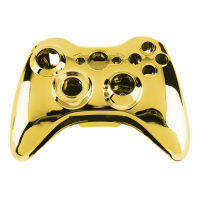 อุปกรณ์ควบคุมสัญญาณไวร์เลส SHELL กรอบกันกระแทก Thumbsticks ปุ่มเกมสำหรับ Xbox 360 (ทอง)