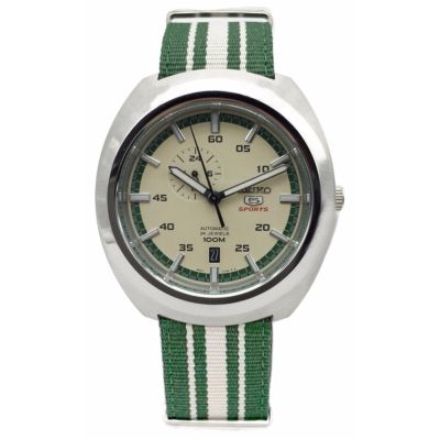 Seiko 5 Sports Retro Men Automatic Watch นาฬิกาข้อมือผู้ชาย สายผ้านาโต รุ่น SSA285K1