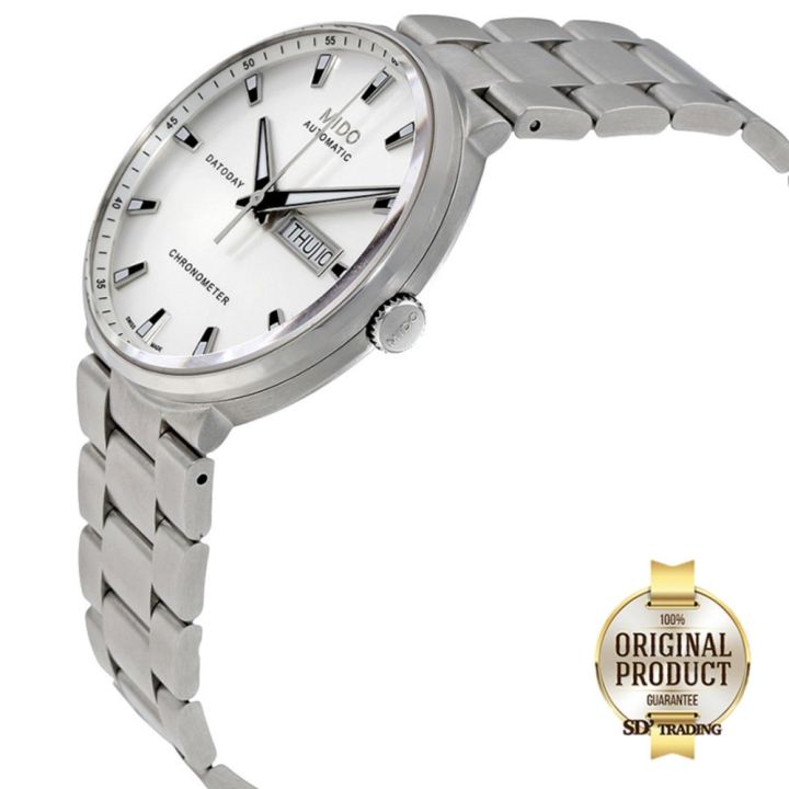 mido-commander-ii-automatic-chronometer-nbsp-mens-watch-รุ่น-m014-431-11-031-00-silver