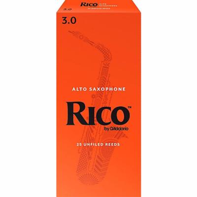 Rico ลิ้นอัลโต แซกโซโฟน กล่องส้ม Alto saxophone reeds orange box NO. 3 (กล่องละ 25 อัน)