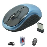 9FINAL G185 Wireless Mouse เมาส์ไร้สาย 10 Meters 2.4GHz USB 1000/1200/1600dpi Optical Mouse for Notebook Laptop Users ( Blue)