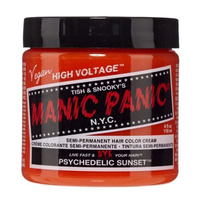 MANIC PANIC - CLASSIC CREAM SEMI PERMANENT HAIR COLOR CREAM  118 ml (1 Jar) ( PHYCHEDELIC SUNSET)