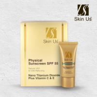 ( หมดอายุ 11/2023 ) Skin Us Physical Sun Screen SPF50+  15 g. ครีมกันแดดช่วยปกป้องผิวจากรังสี UVA/UVB ไม่ก่อให้เกิดการแพ้ต่อผิว