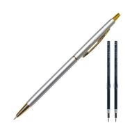 OHTO Pen JAPAN ปากกาลูกลื่น Slim Line NBP-5B5 0.5 (Grey) + ไส้ปากกาลูกลื่น 0.5 (Black) 2 ชิ้น