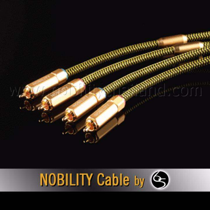 nobility-rca-cable-สายสัญญาณ-รุ่น-eagle-e-280xh-ความยาว-1เมตร-สีเหลือง-2-เส้น