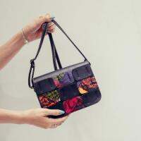 Fancybag กระเป๋าสะพาย สไตส์โบฮีเมี่ยน Shoulder Bags Colorful  สีดำ