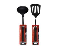 กระบวยไนล่อน 11.5 นิ้ว+ตะหลิวมีร่องไนล่อน 12.5 นิ้ว Color Kit รุ่น Kitchen tools (Black)