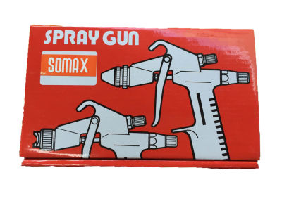 SOMAX Mini Spray Gun F-2(r-2) 0.4 MM 200ML  กาหงายพ่นสีรุ่นมินิ F-2(R-2)  หัวรูพ่น ขนาด 0. 4 มิล ความจุ 200 มิลลิลิตร ความดันลม 3.5 kg/cm2 รุ่น F-2(R-2) ยี่ห้อ โซแม็ก