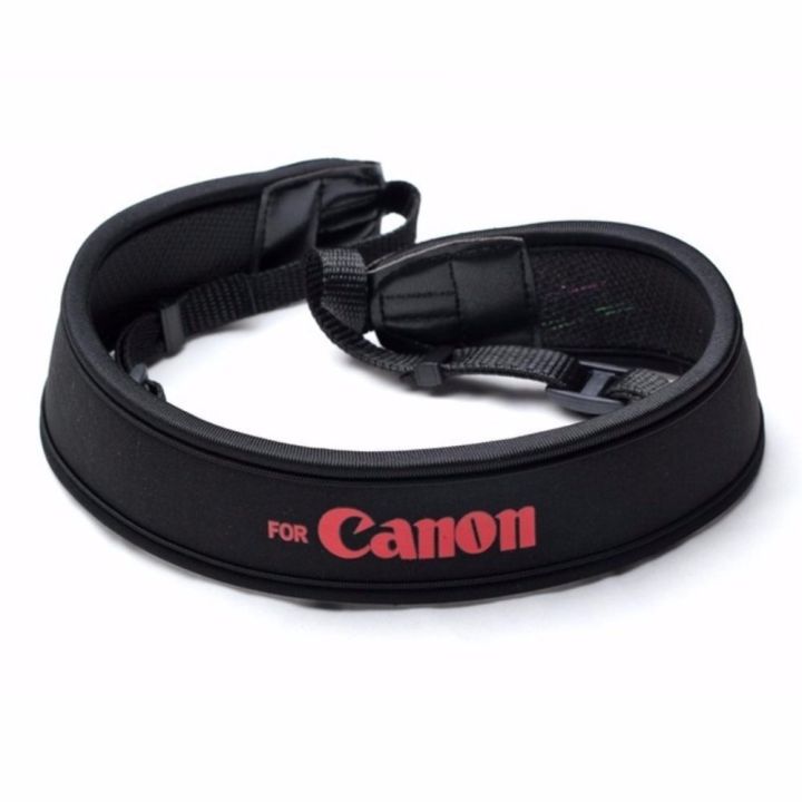 สายคล้องคอ-canon-nbsp-แบบนิ่ม-neoprene-สีดำ-แดง