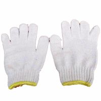 (1โหล) papamami Yellow Knitted Glove ถุงมือถัก ขอบเหลือง