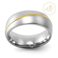 555jewelry แหวนดีไซน์สวยงาม รุ่น MNC-R502  (Steel/Yellow Gold) แหวนคู่รัก แหวนคู่ แหวนผู้ชายเท่ๆ แหวนแฟชั่นชาย แหวนผู้ชาย แหวนของผู้ชาย[R7]