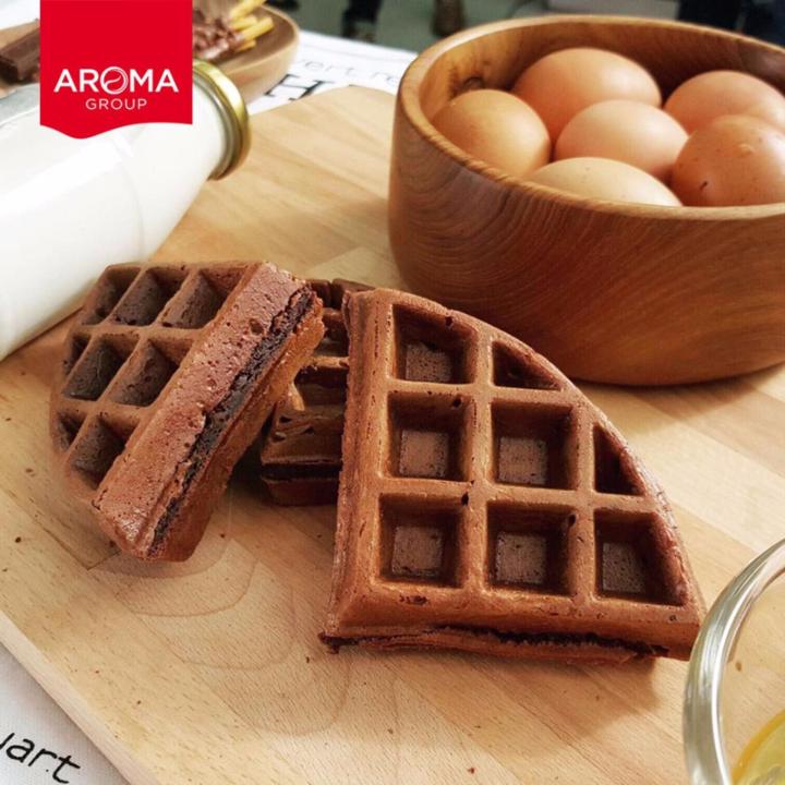 aroma-แป้งวาฟเฟิล-สำเร็จรูป-วาฟเฟิล-waffle-powder-mixed-ตราอโรม่า-ซองขนาด-460-กรัม