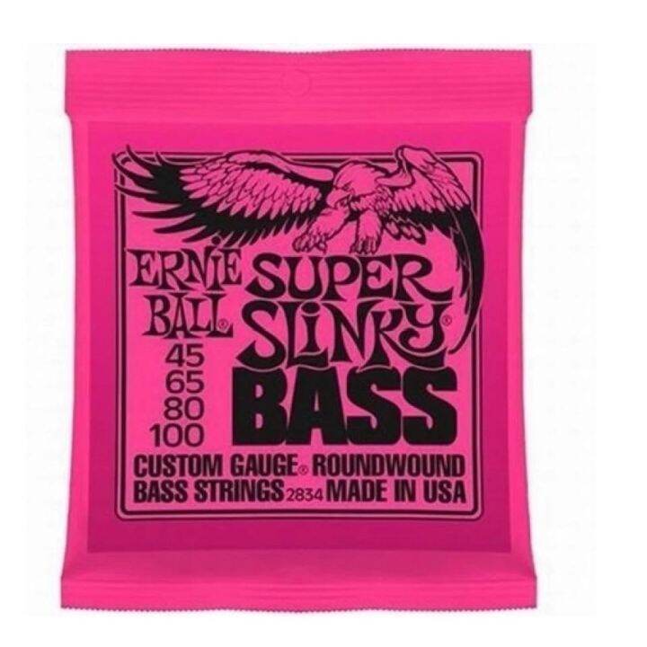 Ernie Ball PO2834 สายเบสไฟฟ้า Custom Gauge Bass Strings Roundwound 4