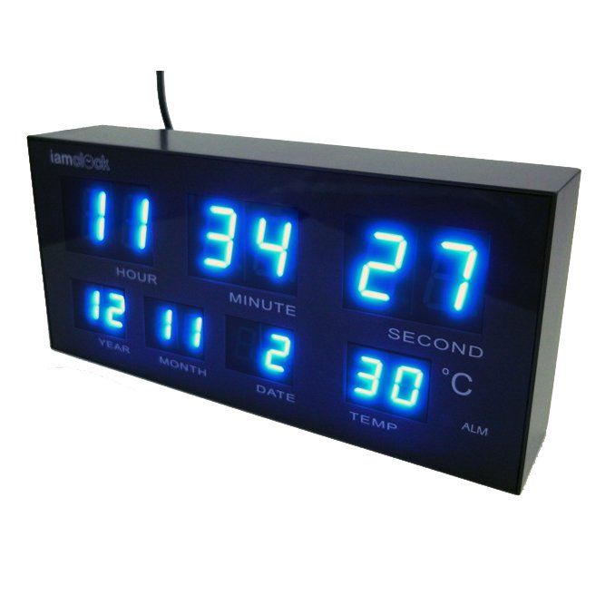 iamclock LED Calendar Wall Clock 51566B