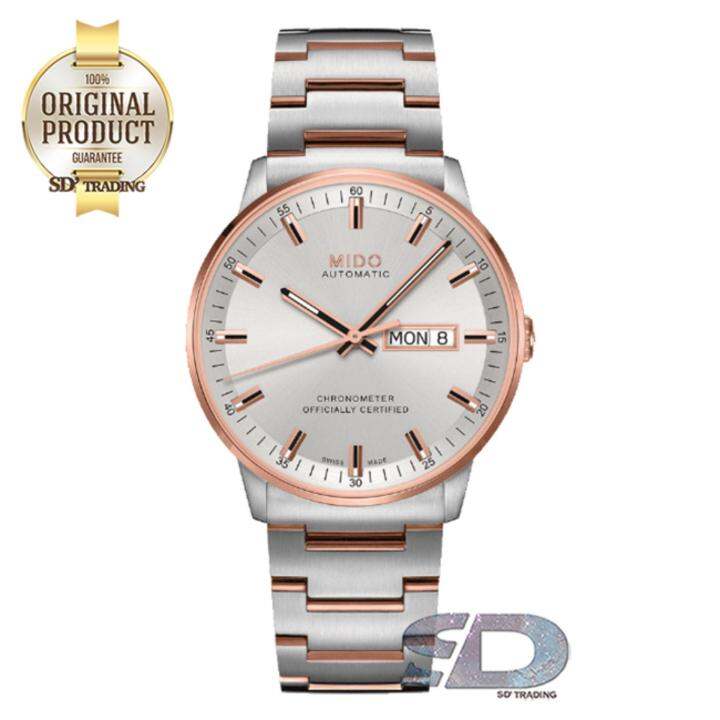 mido-commander-ii-automatic-chronometer-nbsp-mens-watch-รุ่น-m021-431-22-031-00-rosegold-silver