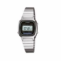 CASIO นาฬิกาข้อมือผู้หญิง สีเงิน/ดำ สายสแตนเลส รุ่น LA670WA-1DF