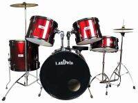 LanDwin กลองชุด 5 ใบ Drum Set 5 pcs 22"x16"x12LS LW-1010 (สีแดง)