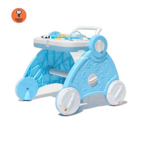 monkey-toys-2in1-รถผลักเดิน-และ-แผงของเล่น-สีฟ้า