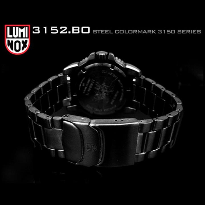 luminox-รับประกันศูนย์2ปี-navy-seal-steel-colormark-3150-series-xs-3152-bo-stainless-steel-blackpvd-black-out