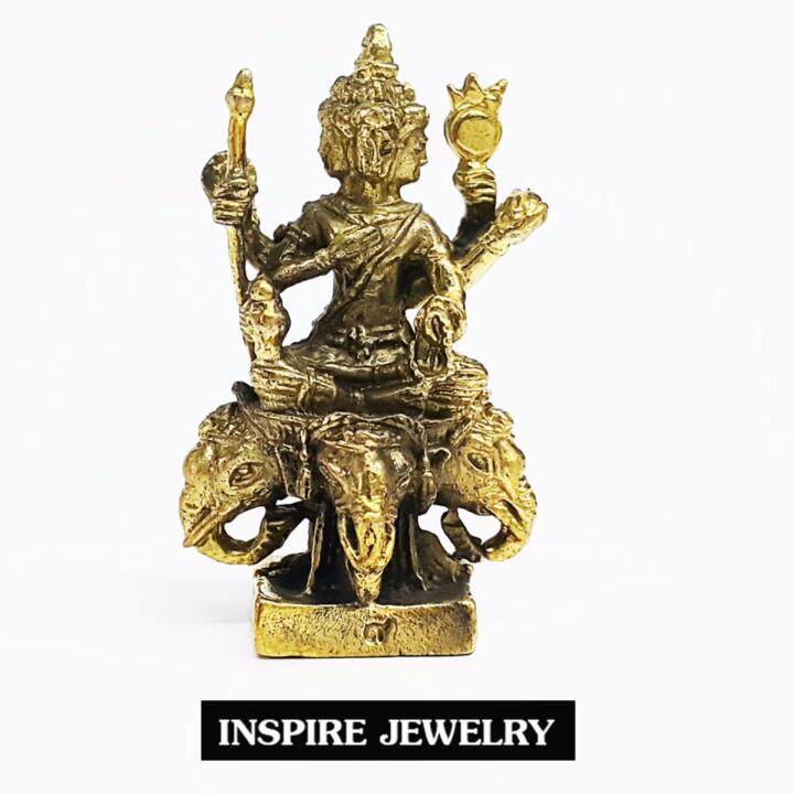 inspire-jewelry-บูชาพระพรหมทรงช้างเอราวัณ-ขนาด-2x3-5cm-หล่อจากทองเหลืองพระพรหม-หรือ-ท้าวมหาพรหม-พระพรหมคือผู้สร้างโลกและสรรพชีวิตทั้งหลาย-ผู้บูชาพระพรหมจะได้รับพรด้านความสำเร็จ-ขอพรใดก็สมปรารถนาทุกประ